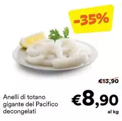 Anelli Di Totano Gigante Del Pacifico Decongelati