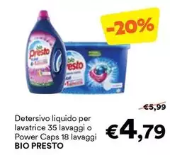 Bio Presto - Detersivo Liquido Per Lavatrice