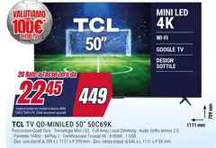 TCL - Tv Qd-Minled 50" 50C69K