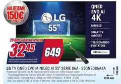 LG - Tv Qned EVO Miniled Ai 55" Serie 86A-55QNED86A6A LG - Tv Qned EVO Miniled Ai 55" Serie 86A-55QNED86A6A
