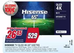 Hisense - Tv Qled 4k 65" 65E790