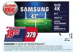 Samsung - Tv Qled 43 QE43Q7FAUXZT Samsung - Tv Qled 43 QE43Q7FAUXZT