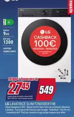LG - F2NX50S9THB Lavatrice 9kg, Classe B, 1200 giri, Vapore LG - F2NX50S9THB Lavatrice 9kg, Classe B, 1200 giri, Vapore