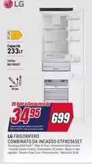 LG - Frigorifero Combinato Da Incasso GTFN256Set LG - Frigorifero Combinato Da Incasso GTFN256Set