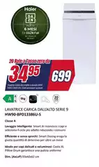Haier - HW90-BPD13386U-S Lavatrice Caricamento Frontale 9 Kg 1000 Giri/min A Bianco