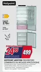 Hotpoint - Ariston Frigorifero Combinato Da Incasso HPK25292B4E Hotpoint - Ariston Frigorifero Combinato Da Incasso HPK25292B4E