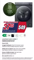 Haier - Lavatrice Slim X Serie 7 HW90-B1435G7GTUIT