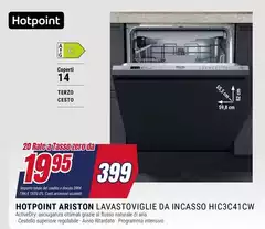 Hotpoint - Ariston Lavastoviglie Da Incasso HIC3C41CW Hotpoint - Ariston Lavastoviglie Da Incasso HIC3C41CW