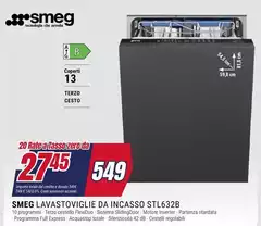 Smeg - Lavastoviglie Da Incasso STL632B Smeg - Lavastoviglie Da Incasso STL632B