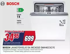 Bosch - Lavastoviglie Da Incasso SMH4ECX27E Bosch - Lavastoviglie Da Incasso SMH4ECX27E