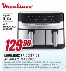 Moulinex - Friggitrice Ad Aria 2 In 1 Ez905d