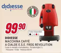 Didiesse - Macchina Caffè A Cialde E.S.E. Frog Revolution Didiesse - Macchina Caffè A Cialde E.S.E. Frog Revolution