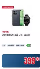 Honor - Smartphone 600 Lite - Black Honor - Smartphone 600 Lite - Black