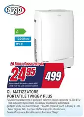 Argo - Climatizzatore Portatile Twiggy Plus Argo - Climatizzatore Portatile Twiggy Plus