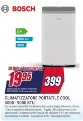 Bosch - Climatizzatore Portatile 4000-9000 BTU Bosch - Climatizzatore Portatile 4000-9000 BTU