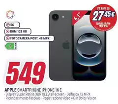 Apple - Smartphone Iphone 16 E