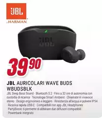 Jbl - Auricolari Wave Buds WBudsblk Jbl - Auricolari Wave Buds WBudsblk