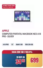 Apple - Computer Portatili Macbook Neo A18 Pro-Silver