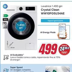 Samsung - Crystal Clean WW10FG5U34AE