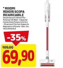 RDX01S Scopa Ricaricabile