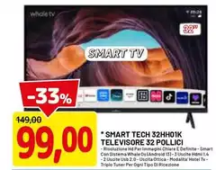 Smart Tech -  32hh01k Televisore 32 Pollici