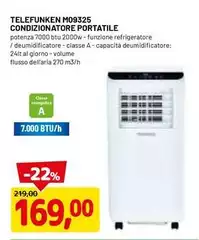Telefunken - M09325 Condizionatore Portatile