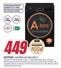 Hotpoint - Lavatrice HB 103B Care It