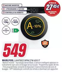 Whirlpool - Lavatrice WPM 27W ADS IT