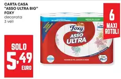 Foxy - Carta Casa "asso Ultra Big" Foxy - Carta Casa "asso Ultra Big"