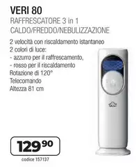 DCG - VERI 80 Raffrescatore 3 In 1 Caldo/Freddo/Nebulizzazione