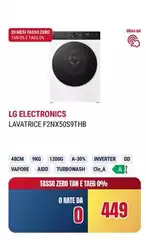 LG - F2NX50S9THB Lavatrice 9kg, Classe A-30%, 1200 Giri, Vapore LG - F2NX50S9THB Lavatrice 9kg, Classe A-30%, 1200 Giri, Vapore