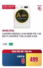 Whirlpool - Lavatrice Frontal 10 Kg.More Ffb 1148 Bsvi It Lavatrice 11kg, Classe A-20%