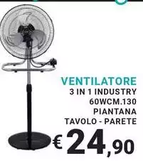 Ventilatore 3 In 1 Industry 60wcm.130 Piantana