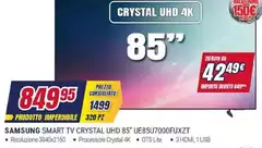 Samsung - Smart Tv Crystal Uhd 85" UE85U7000FUSXZT Samsung - Smart Tv Crystal Uhd 85" UE85U7000FUSXZT