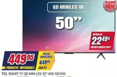 TCL - Smart Tv Qd Mini Led 50" Uhd 50c69k