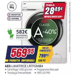 Aeg - Lavatrice LR7FG84B4 Aeg - Lavatrice LR7FG84B4