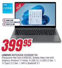 Lenovo - Notebook 82X800C7IX
