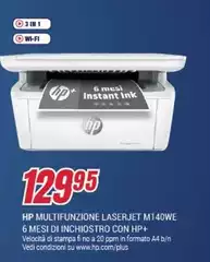 HP - Multifunzione Laserjet M140WE 6 Mesi Di Inchiostro Con Hp+