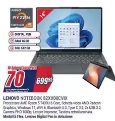 Lenovo - Notebook 82XX000CVIX