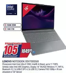 Lenovo - Notebook 83v70005ix