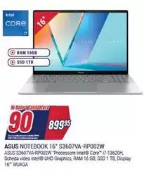 Asus - Notebook 16" S3607va-rp002w
