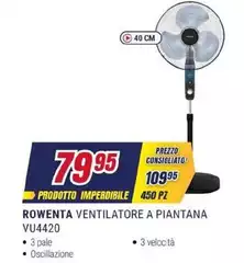 Rowenta - Ventilatore A Piantana VU4420