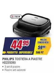 Philips - Tostiera A Piastre HD235080