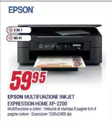 Epson - Multifunzione Inkjet Expression Home Xp-2200 Epson - Multifunzione Inkjet Expression Home Xp-2200