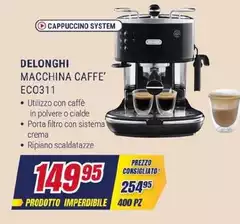 De Longhi - Macchina Caffe' Eco311 De Longhi - Macchina Caffe' Eco311