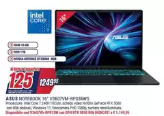 Asus - Notebook 16" V3607VM-RP036WS