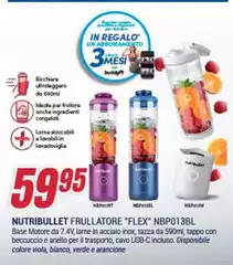 Nutribullet -  Frullatore "flex" Nbp013bl
