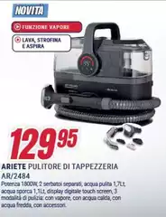 Ariete - Pulitore Di Tappezzeria AR/2484 Ariete - Pulitore Di Tappezzeria AR/2484