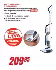 Polti -  Vaporetto 3 Clean Blue