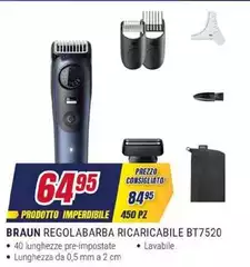 Braun - Regolabarba Ricaricabile BT7520 Braun - Regolabarba Ricaricabile BT7520